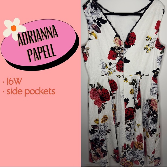 Adrianna Papell Women’s Size 16W Tea Length Dress - Picture 2 of 3